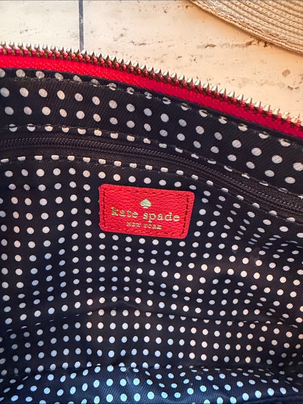 kate spade Red Bow-Accent Adjustable Pebbled Leather Crossbody Bag - Picture 8 of 13